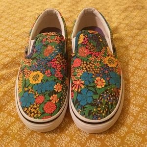Liberty Fabric Slip On Vans